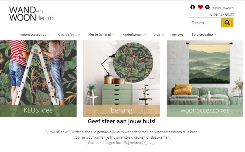 online woonwinkel WANDenWOONdeco