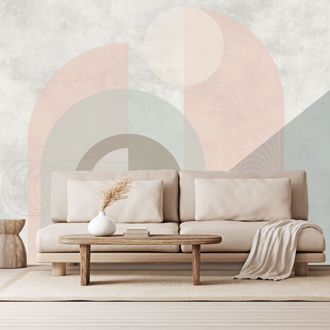 fotobehang-BOW-soft-pink-setting